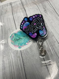 Baby feet badge reel