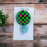 Happy face badge reel