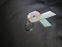 Breast Cancer Awareness ribbon keychain -- acrylic keychain -- pink keychain