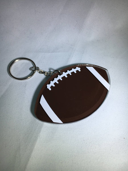 FOOTBALL KEYCHAIN -- coach keychain -- football season