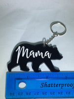 MAMA BEAR -- Keychain -- Black and White