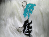 MAMA BEAR -- Keychain -- Black and White