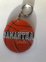 Personalized Basketball keychain — Basketball gifts — Basketball bag tags