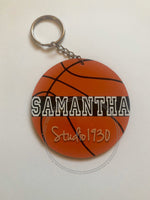 Personalized Basketball keychain — Basketball gifts — Basketball bag tags