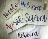 Name decals, name stickers, glitter name decals, personalized decal