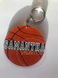 Personalized Basketball keychain — Basketball gifts — Basketball bag tags