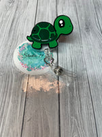 Baby turtle badge reel