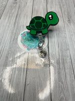 Baby turtle badge reel