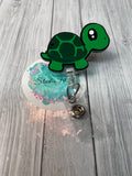 Baby turtle badge reel