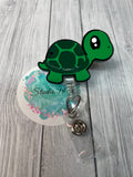 Baby turtle badge reel